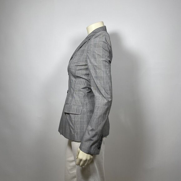 JPG Gaultier 2 Black/White/Pink Plaid Cotton DB Jacket - Picture 2 of 9